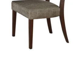 Se Of 2 20" Drake Dining Chairs Gray Fabric/Espresso - Acme Furniture