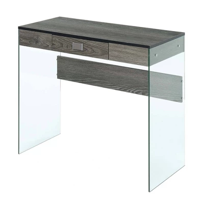 36" SoHo 1 Drawer Glass Desk - Breighton Home 6 36" SoHo 1 Drawer Glass Desk - Breighton Home - Image 4