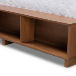 Arthur Wood Platform Bed With Built-In Shelves Ash Walnut - Baxton Studio 17 Arthur Wood Platform Bed With Built-In Shelves Ash Walnut - Baxton Studio -Furniture Store GUEST f116c810 d3fe 47c0 884f f7473efc519c