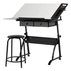 Core Drawing Table And Stool Set Charcoal Black/White - Studio Designs 26 Core Drawing Table And Stool Set Charcoal Black/White - Studio Designs -Furniture Store GUEST f219f736 f2d5 4676 bbc8 1ef81a83f716