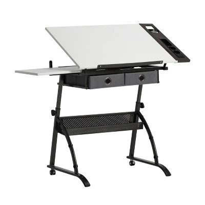 Core Drawing Table And Stool Set Charcoal Black/White - Studio Designs 11 Core Drawing Table And Stool Set Charcoal Black/White - Studio Designs - Image 9