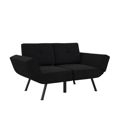 RealRooms Euro Upholstered Tufted Loveseat Futon With Storage Pockets 14 RealRooms Euro Upholstered Tufted Loveseat Futon With Storage Pockets - Image 12