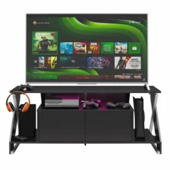 Xtreme Gaming TV Stand With TVs Up To 65" With LED Light Kit Black - NTENSE -Furniture Store GUEST f4301bd9 c0dd 453c a92e 5e2f2b75c0d6