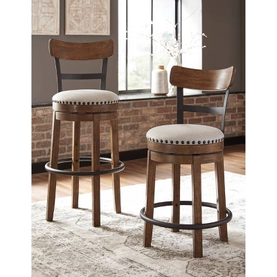 Tall Valebeck Upholstered Swivel Barstool - Signature Design By Ashley 7 Tall Valebeck Upholstered Swivel Barstool - Signature Design By Ashley - Image 5