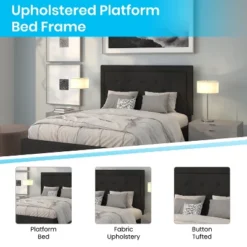 Merrick Lane Platform Bed Tufted Upholstered Platform Bed -Furniture Store GUEST f821ef70 60a1 4c1f ac0d 38d200d8a581