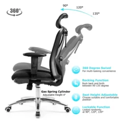 High Back Mesh Office Chair Adjustable Lumbar Support&Headrest Home Study Black -Furniture Store GUEST fa1da165 fc14 4ed8 b014 74f310686b09