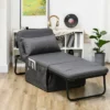 HOMCOM Ottoman Sofa Bed, 4-in-1 Multi-Function Folding Sleeper Chair Bed With Adjustable Backrest, Pillow, Side Pocket -Furniture Store GUEST fa8363d9 405d 420d a699 9236b6a34ca7