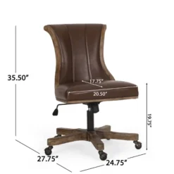 Coulee Contemporary Upholstered Roll Back Swivel Office Chair Dark Brown/Natural - Christopher Knight Home 25 Coulee Contemporary Upholstered Roll Back Swivel Office Chair Dark Brown/Natural - Christopher Knight Home -Furniture Store GUEST fad0ddef d8b7 4665 857d 482299fedf66