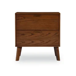 Reid 2 Drawer Nightstand Chest Walnut - Linon
