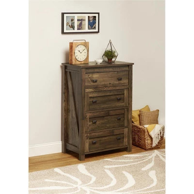 Brookside 4 Drawer Dresser Rustic - Room & Joy 3 Brookside 4 Drawer Dresser Rustic - Room & Joy