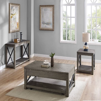 Dexter Sofa Table Distressed Gray - Steve Silver Co. 4 Dexter Sofa Table Distressed Gray - Steve Silver Co. - Image 2