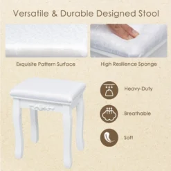 Tangkula Mirrored Vanity Table Set Lighted Makeup Dresser W/ Drawers -Furniture Store GUEST fe4fd73d 8556 4c83 b7fa 65f77fa4807a