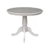 36"x36" Round Pedestal Dining Table Washed Gray Taupe - International Concepts -Furniture Store GUEST fe736937 1a4e 4b63 a741 531e923cbcd1