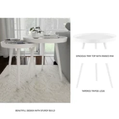 Nesting End Tables With Tray Top - Lavish Home 12 Nesting End Tables With Tray Top - Lavish Home -Furniture Store GUEST ff327463 9c45 4553 8983 7608daa721e0