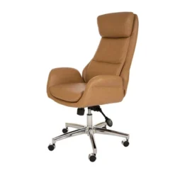 Mid-Century Modern Air Leatherette Adjustable Swivel High Back Office Chair - Glitzhome -Furniture Store GUEST ff969221 0bec 4656 bb7a 2b230e3dd5f9
